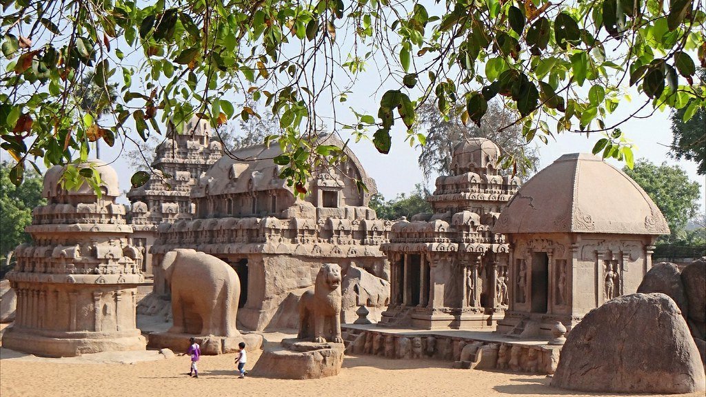 Le temple de Mahabalipuram à Madras