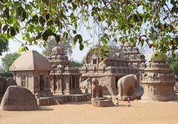 Le temple de Mahabalipuram à Madras