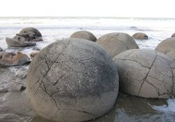 Les Moeraki Boulders en Nouvelle-Zélande